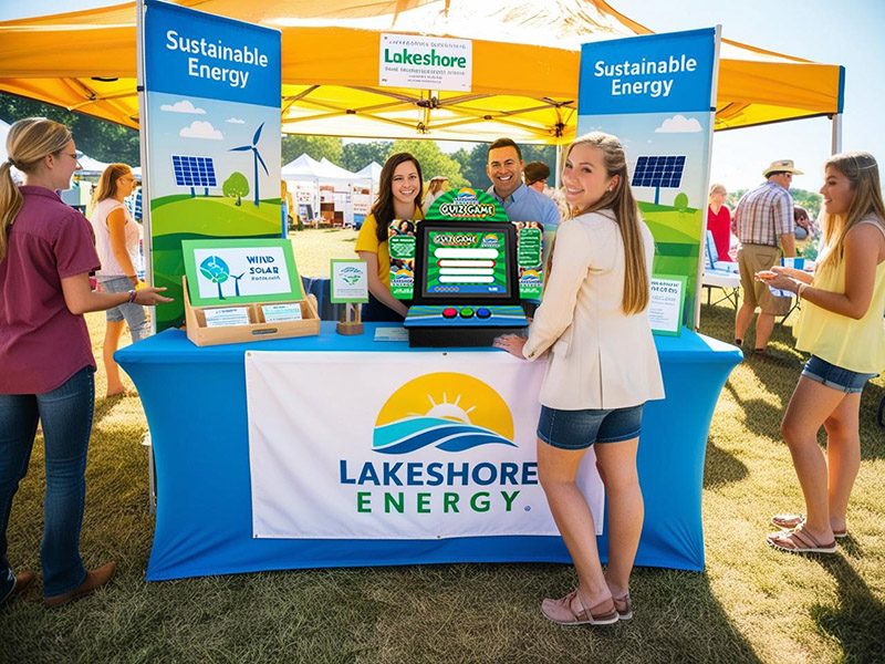 A Quiz Game placed at a utility or electric cooperatives booth